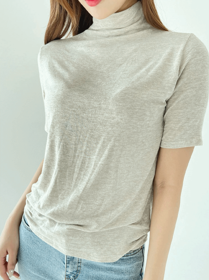 반목 이너 폴라 반팔 고퀄리티 티셔츠